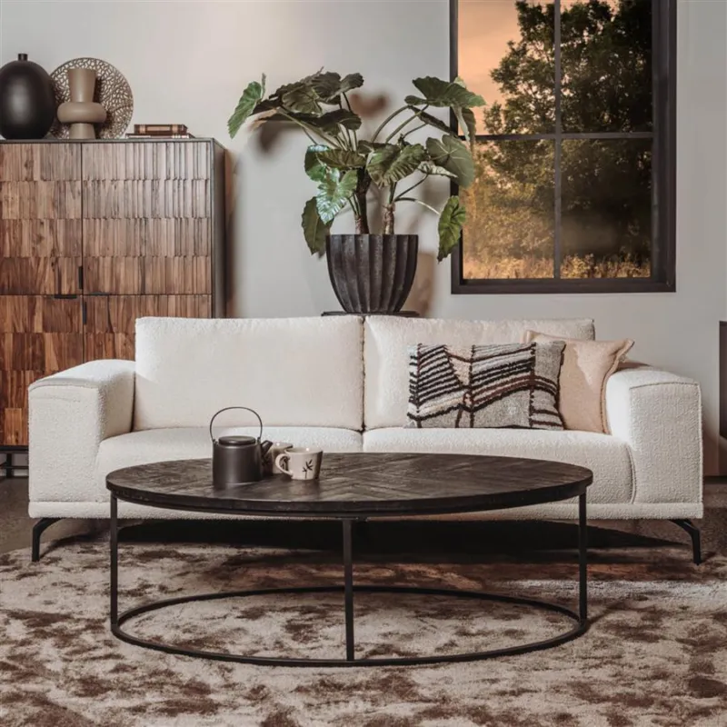Viola Salontafel zwart ovaal 135 cm Weekendaanbieding